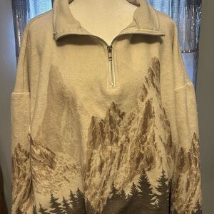 BKE Cream Fleece Pullover